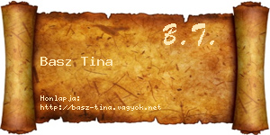 Basz Tina névjegykártya